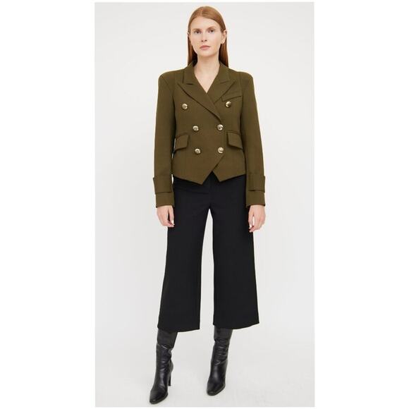 SmyThe Green Cropped Double Breasted Blazer Size P - Picture 1 of 7